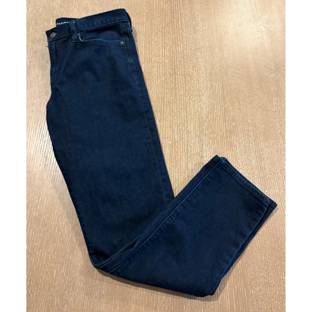 Banana Republic Men's Travel Jeans 33x34 Slim Fit Dark Wash Stretch Denim Pants
